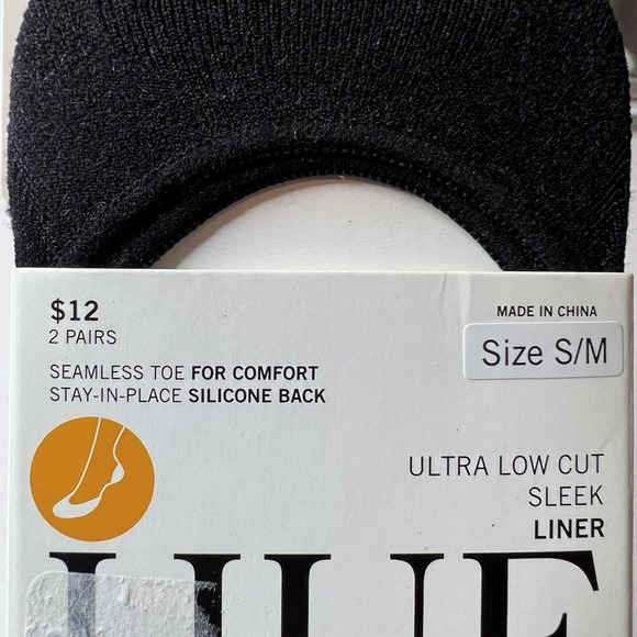 Hue Ultra Low Cut‎ Sleek Liner Black Size S/M New - Picture 3 of 3